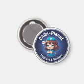 Official Chibi-Planet logo: sassy nursing magnet (Vorderseite/Rückseite)