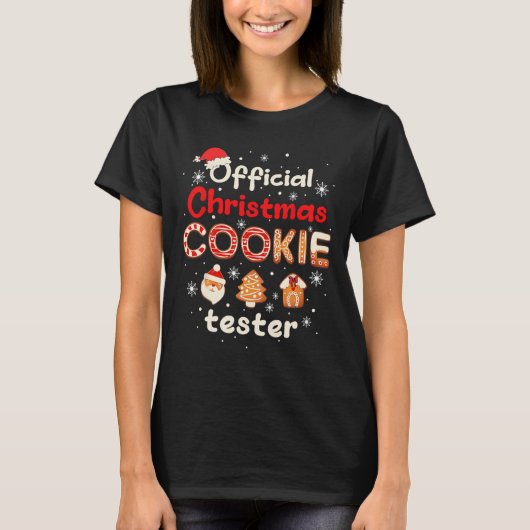 Official Christmas Cookie Tester Taster King Crew  T-Shirt (Vorderseite)