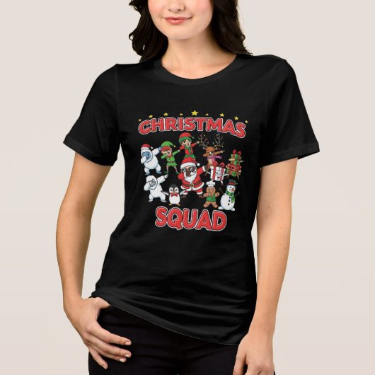 Official Christmas Squad Member | Funny Festive Ty Tri-Blend Shirt (Vorderseite)