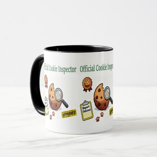 Official Cookie Inspector Mug – Funny Coffee Cup Tasse (Vorderseite Links)