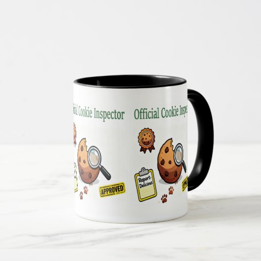 Official Cookie Inspector Mug – Funny Coffee Cup Tasse (VorderseiteRechts)