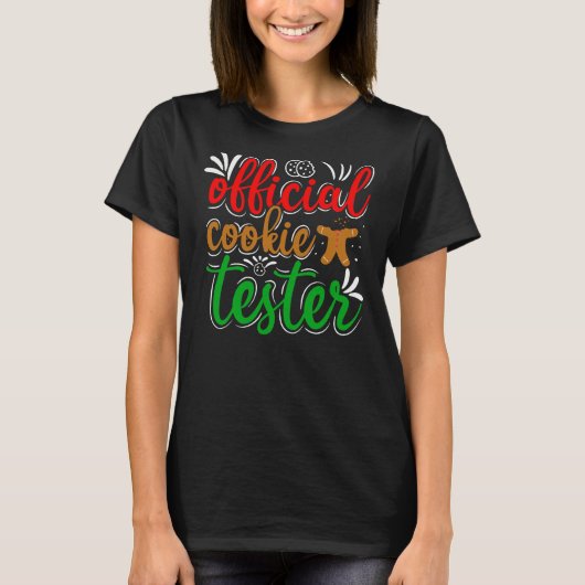 Official Cookie Tester – Cute Christmas Baking Tee (Vorderseite)