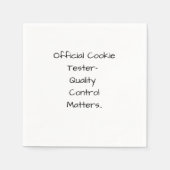 Official Cookie Tester- Quality Control Matters Serviette (Vorderseite)