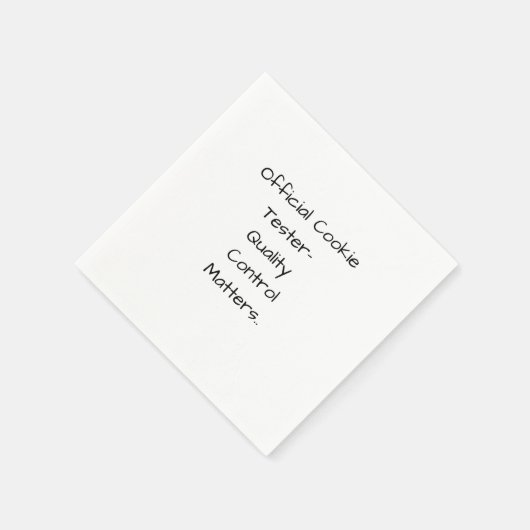 Official Cookie Tester- Quality Control Matters Serviette (Ecke)