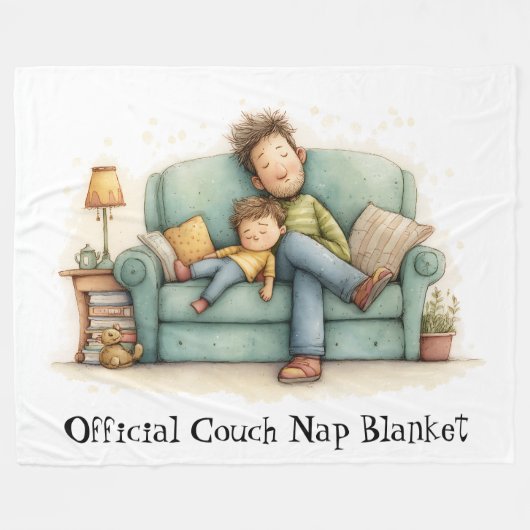 Official Couch Nap Blanket –Cozy Father’s Day Gift Fleecedecke (Vorderseite (Horizontal))