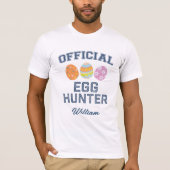 Official Egg Hunter Custom Name Easter Men T-Shirt (Vorderseite)