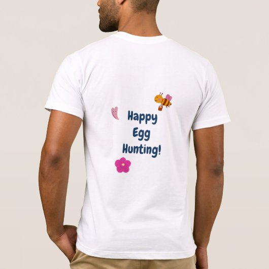 Official Egg Hunter Custom Name Easter Men T-Shirt (Rückseite)