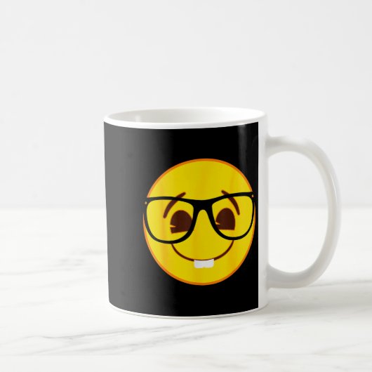 Official Emoji Nerd Gles Yellow Smile Face  Kaffeetasse (Rechts)