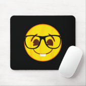 Official Emoji Nerd Gles Yellow Smile Face Mousepad (Mit Mouse)