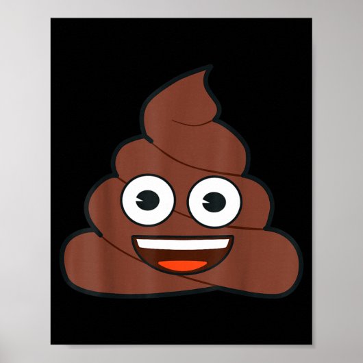 Official Emoji Poop Happy Yellow Smile Face  Poster (Vorne)