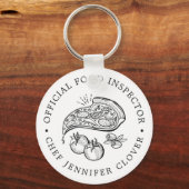 Official Food Inspector | Pizza Themed Schlüsselanhänger (Vorderseite)