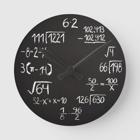 Official Geek Math Analog Wall Clock Runde Wanduhr (Vorderseite)
