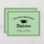 Official High School diploma certificate template Ankündigung (Vorne/Hinten)