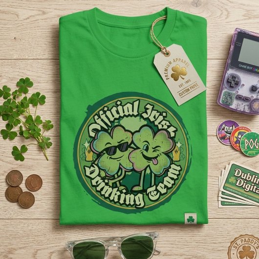 Official Irish Drinking Team Funny St Patricks Day T-Shirt
