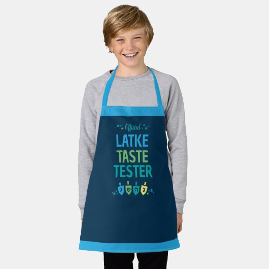 Official Latke Taste Tester Kids Hanukkah Apron Schürze (Getragen)