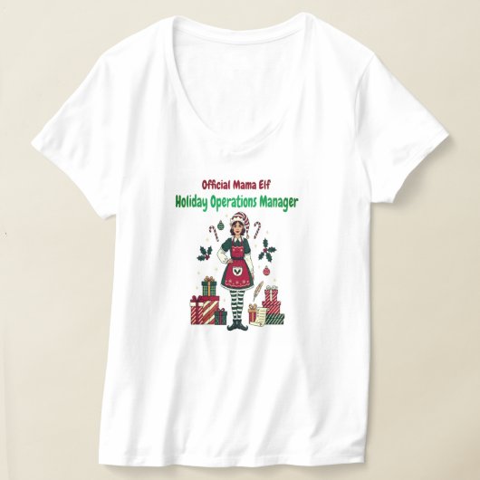 Official Mama Elf – Holiday Operations Manager T-Shirt (Ablage )