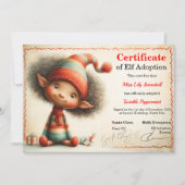 Official North Pole Elf Adoption Certificate  Einladung (Vorderseite)