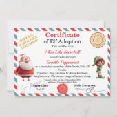 Official North Pole Elf Adoption Certificate Einladung (Vorderseite)
