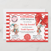 Official North Pole Elf Adoption Certificate Einladung (Vorderseite)