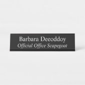 Official Office Scapegoat Black Schreibtischnamensplakette (Vorderseite )