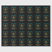 Official Rescue Pet Badge Adopted Adored & Spoiled Geschenkpapier (Flach)