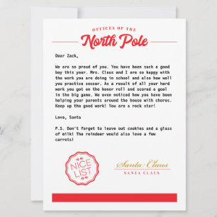Official Santa Letter Feiertagskarte