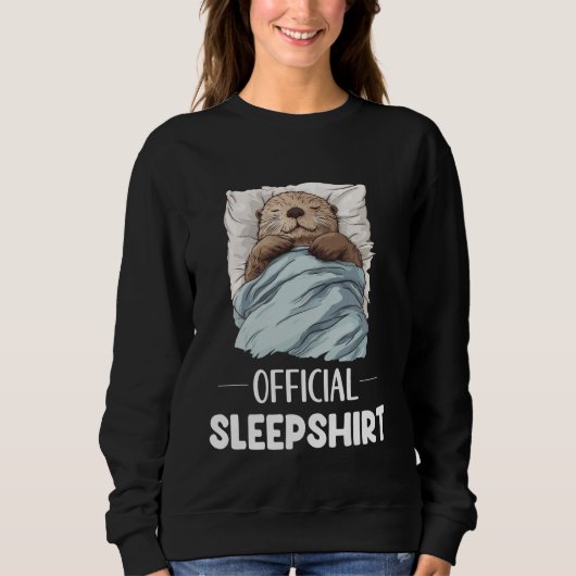 Official Sleepshirt Sleeping Sea Otter Animal Love Sweatshirt (Vorderseite)