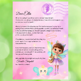 Official Tooth Fairy Magical Letter Printable  Einladung
