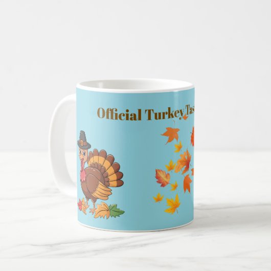 Official Turkey Taster Lucas Thanksgiving Mug Kaffeetasse (Vorderseite Links)
