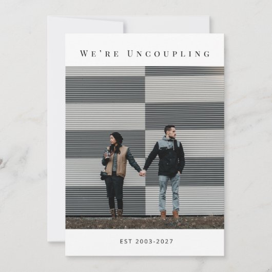 Officially Divorced Modern Announcement Photo Card Ankündigung (Vorderseite)