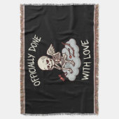 Officially Done With Love Skeleton Cupid Design Decke (Vorderseite Vertikal)