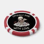 Officially Done With Love Skeleton Cupid Design Pokerchips (Einzeln)