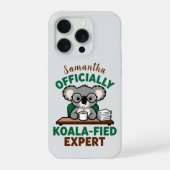 Officially Koala-fied Expert Funny Coffee Pun iPhone Hülle (Rückseite)