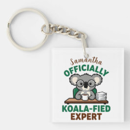 Officially Koala-fied Expert Funny Coffee Pun Schlüsselanhänger