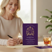 Officially Off The Clock Gold Scroll Retirement  Einladung