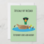 Officially Off the Quack Funny Retirement Einladung (Vorderseite)