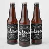 Officially Retired 2026 Not My Problem Anymore Bierflaschenetikett (Flaschen)