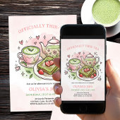 Officially Thir-tea Matcha Birthday Brunch Tea Einladung