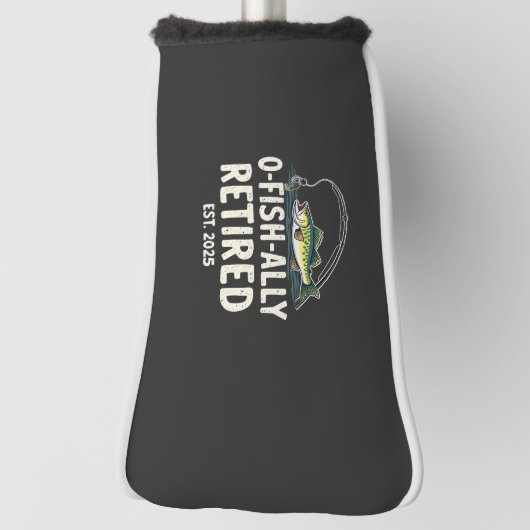 Offishally remüde Est. 2025 Ruhestand Fisher Vater Golf Headcover (Rotieren 90)