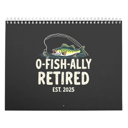 Offishally remüde Est. 2025 Ruhestand Fisher Vater Kalender (Titelbild)
