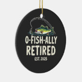 Offishally remüde Est. 2025 Ruhestand Fisher Vater Keramik Ornament (Rechts)