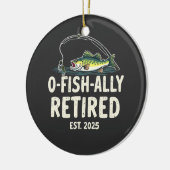Offishally remüde Est. 2025 Ruhestand Fisher Vater Keramik Ornament (Links)