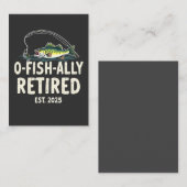 Offishally remüde Est. 2025 Ruhestand Fisher Vater Mitteilungskarte (Vorne/Hinten)