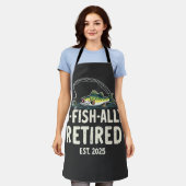 Offishally remüde Est. 2025 Ruhestand Fisher Vater Schürze (Getragen)