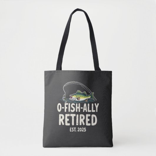 Offishally remüde Est. 2025 Ruhestand Fisher Vater Tasche (Vorderseite)