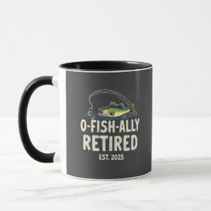 Offishally remüde Est. 2025 Ruhestand Fisher Vater Tasse