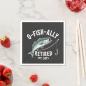 Offishally Ruhestand 2025 Fisher Vater Ruhestand Serviette (Beispiel)