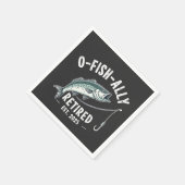 Offishally Ruhestand 2025 Fisher Vater Ruhestand Serviette (Ecke)