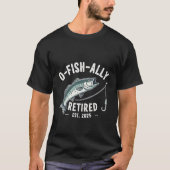 Offishally Ruhestand 2025 Fisher Vater Ruhestand T-Shirt (Vorderseite)