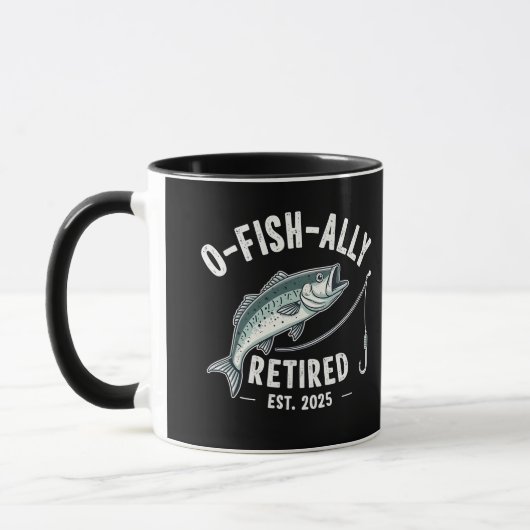 Offishally Ruhestand 2025 Fisher Vater Ruhestand Tasse (Links)